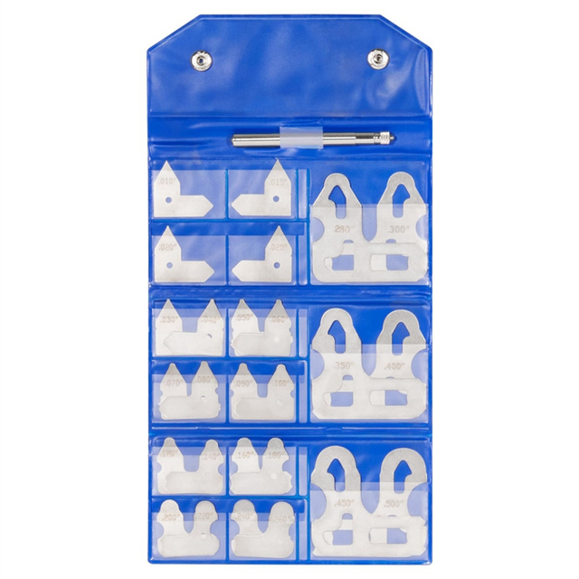 LLhappy-26 Pc Radius Gauge Set 0.010 to 0.500Inch Gauges with Holder, 3602-5025 Measuring Tool