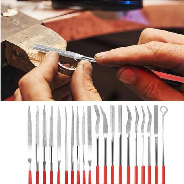 Jewelry File Set 20X Small Files Hand Tool for Grinding Polishing and Engraving Craft Supplies