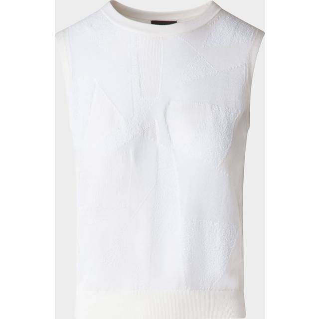 Cotton-Blend Jacquard Trapeze Rayonnant Knit Top - ECRU - 12