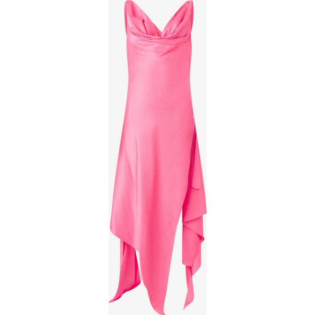 Roberto Cavalli Dress With Asymmetric Skirt - Female Slip Dresses Pink