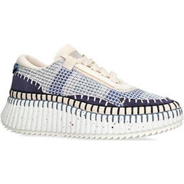 Nama Stitched Trainers - Blue - Carefree and bohemian-inspired best describes the creations from Chloé's collections. From its impeccably crafted accessories to everyday footwear, each design delivers on the label's signature free-spirited style.