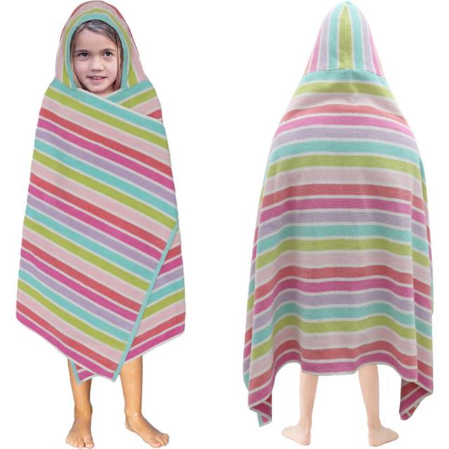 ORIGINAL KIDS Hooded Bath Towel Wrap - 100% Cotton Terry Large Oversized Hooded Kids Towel - Toddler Shower Pool Beach Towel - Super Soft Pl