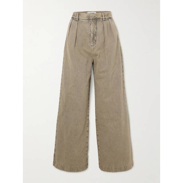 LOEWE - Bleached High-rise Wide-leg Jeans - Sand - Neutrals - FR 34