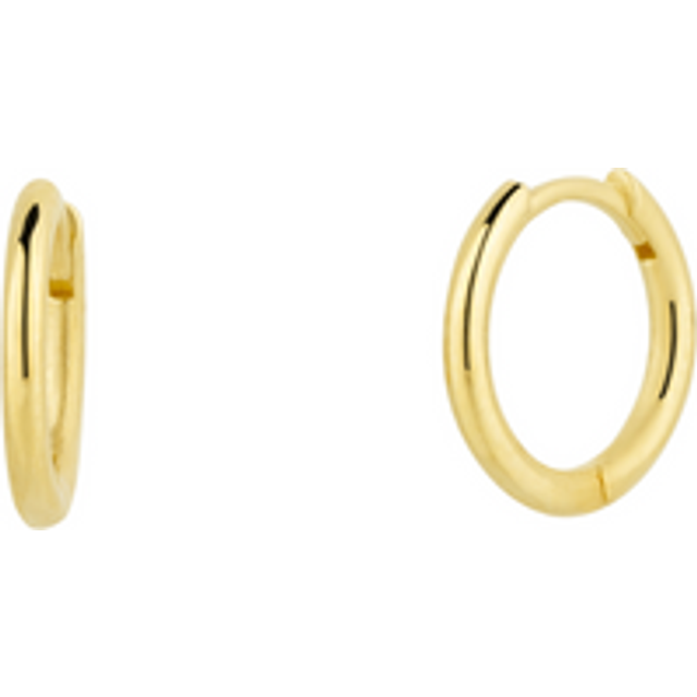 Womens Fine 14ct Solid Gold Hoop Earrings - Metallics - One Size
