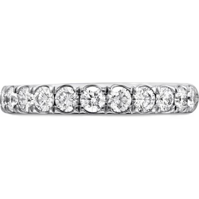 David Yurman - platinum DY Eden Partway diamond band ring (2.8mm) - women - Platinum/Diamond - 8 - Silver