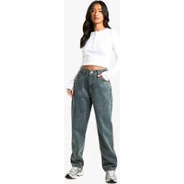 Womens Petite 28 Inch Basic Straight Leg Jeans - Blue - 10