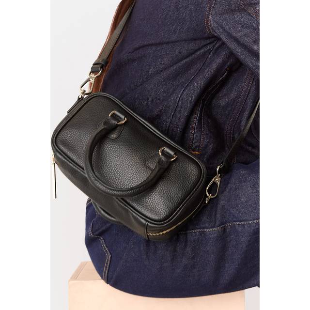 Whistles Lois Leather Bowling Crossbody Bag