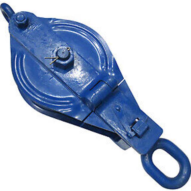 3 Ton 175MM Snatch Block With Swivel Eye Blue Painted - 19MM Wire Rope Safety Lifting