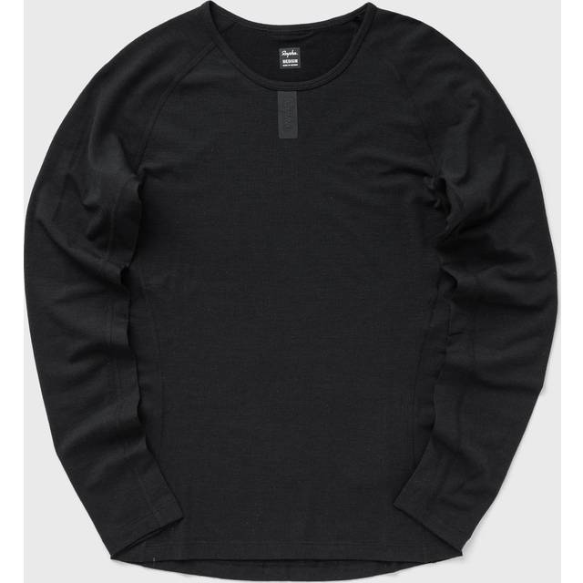 Rapha Men's Merino LS Undertröja Black/Black, Str. S - Svart (S)