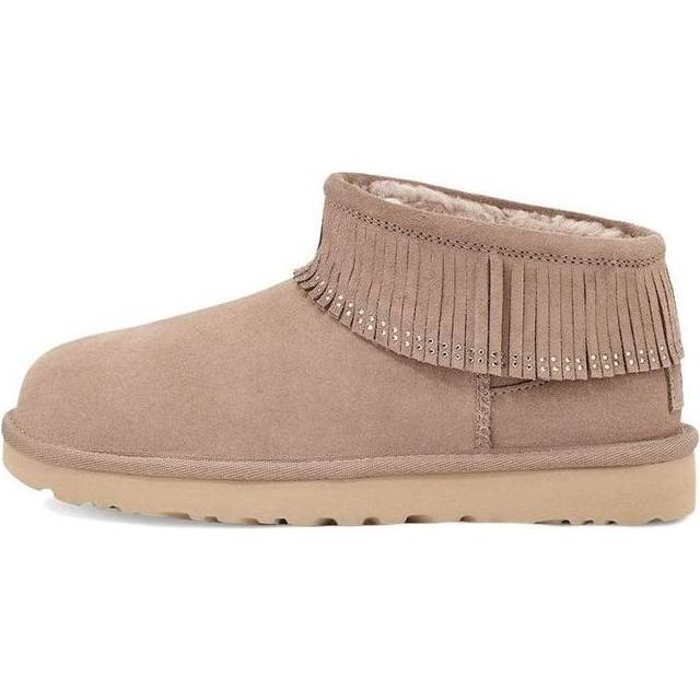 (WMNS) UGG Ultra Mini Fringe Bling 'Beige' 1121576-BCHW