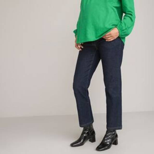 Straight Maternity Jeans with High Bump Band - Untreated Blue - 18