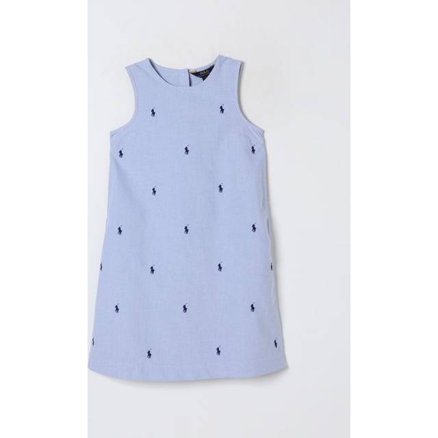 Ralph Lauren, Dresses, female, Blue, 10 Y, Girls Sleeveless Logo Dress in Blue