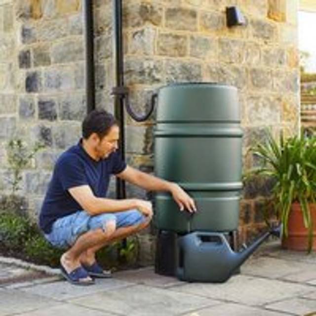 Harcostar 227L Water Butt Includes Stand Diverter Tap & Lid