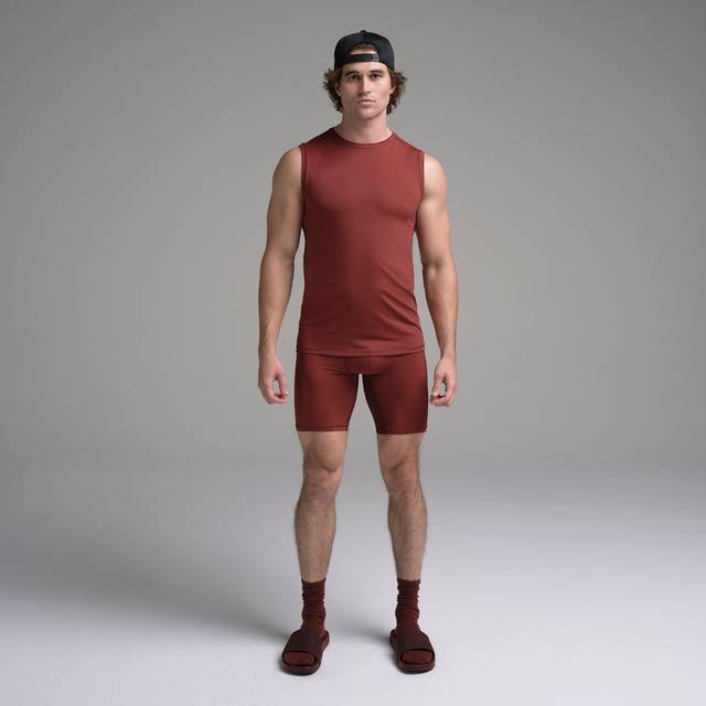 SKIMS Mens Muscle Tank Top | Red | 4XL | SKIMS Sport - Sangria