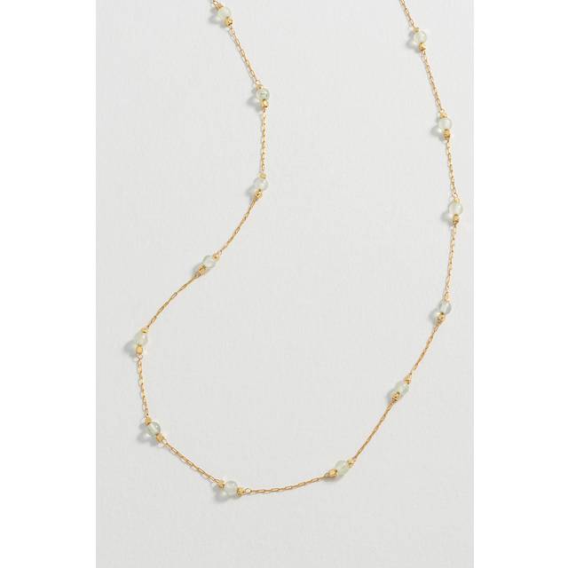 Wellness Prehnite Gemstone Bead Necklace