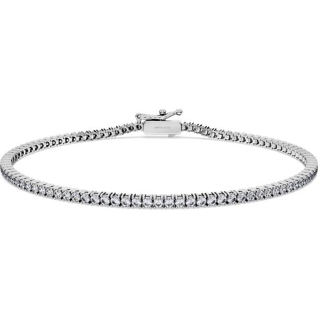 Eternity Tennis bracelet, Lab-grown diamonds 1.5 ct tw, Round shape, 18K white gold - White - XL
