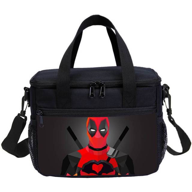 Funny Deadpool Comics Student Big School Backpack Cooler Lunch Bag Pen Case Lot