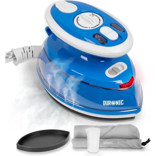 Duronic SI3 BE resestrykjärn | 35 ml vattentank | silikonmatta och väska | strykjärn för vänster- och högerhänta | ångstrykjärn för sömnad och hobbyer | energibesparande minijärn med effekt på 400 W