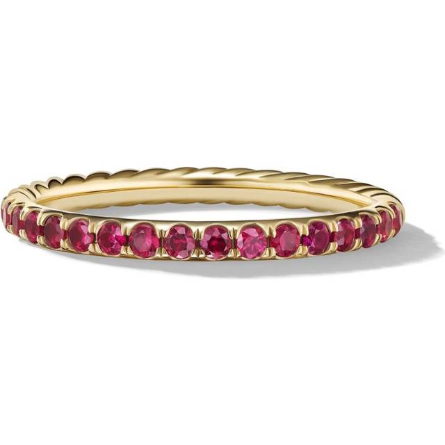 David Yurman - 18kt yellow gold Cable Collectibles ruby ring (2mm) - women - 18kt Yellow Gold/Ruby - 6.5
