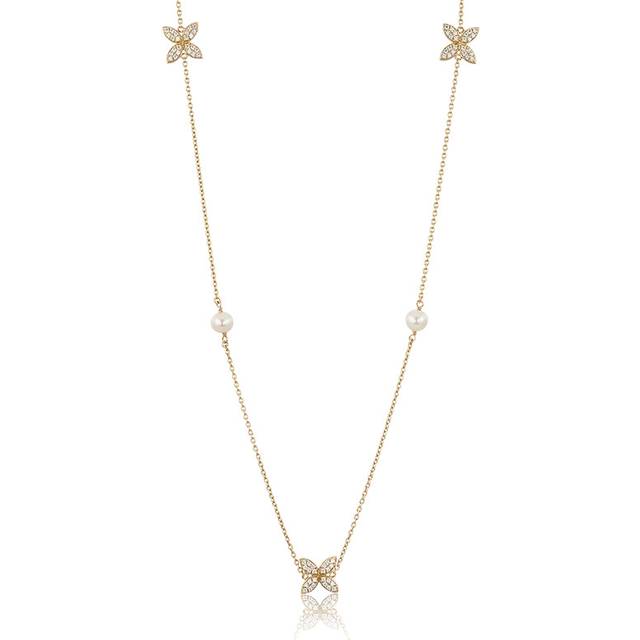 Carolina Gynning - Sparkling Ellipse Long Halsband Guld