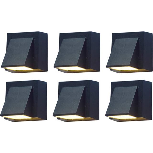 6X 3W Modern Minimalist Outdoor Waterproof Wall Lamp LED Garden Light Warm White