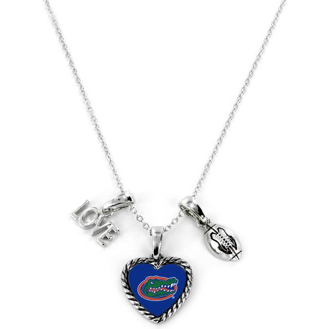 Aminco NCAA Florida Gators Charmed Sport Love Pendant Necklace