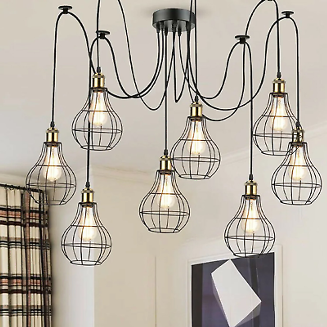 Best Indoor Spider Lights Ceiling Hanging Pendant Lights - 1179 - With Bulb