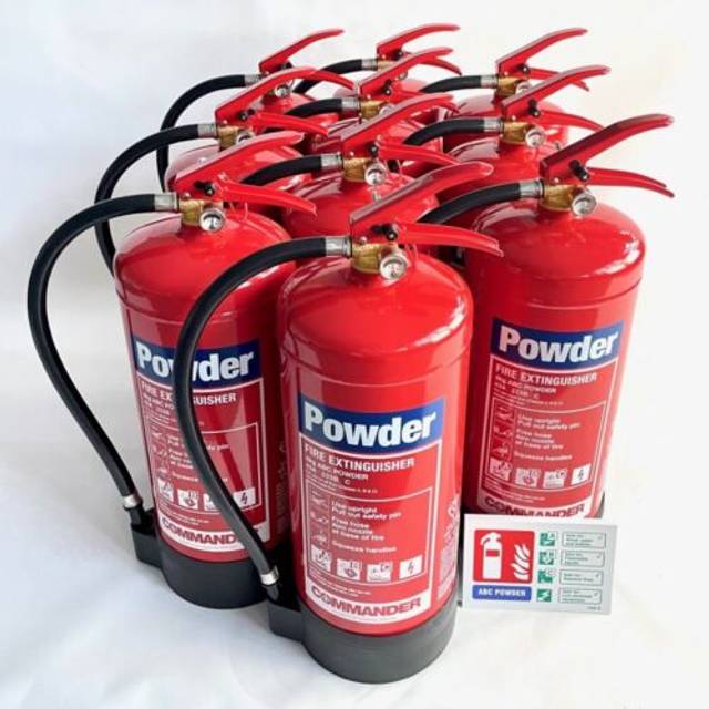 2 x 6kg dry powder fire extinguishers extra large factory warehouse office