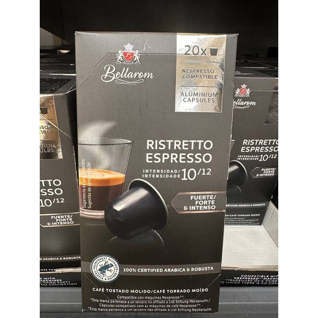 40 capsules bellarom nespresso ristretto espresso coffee pods intensity 10