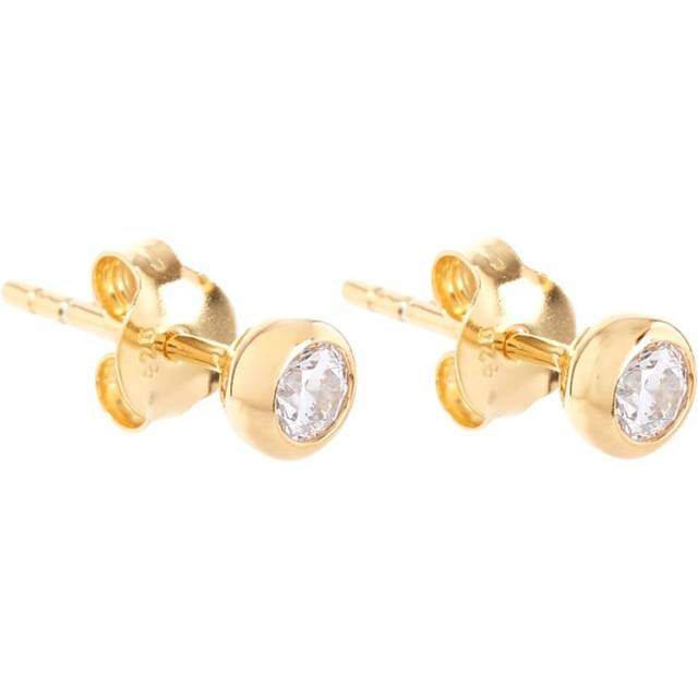 Classic Stone Stud Earrings | 18ct Gold Vermeil/Cubic Zirconia