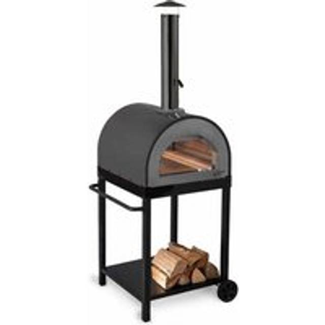 Naples Wood Fired Outdoor Pizza Oven - L70 x W74 x H1970 cm - Black