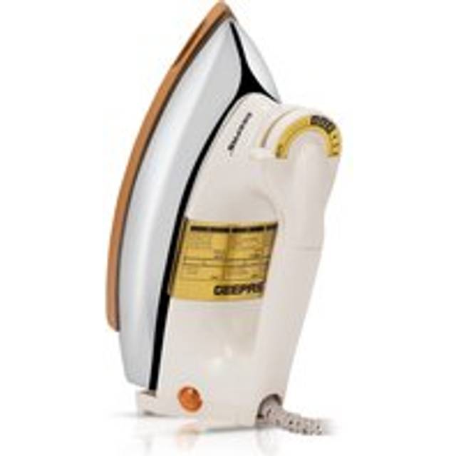 Geepas 1200W Heavy Weight Dry Iron Overheat Protection, White