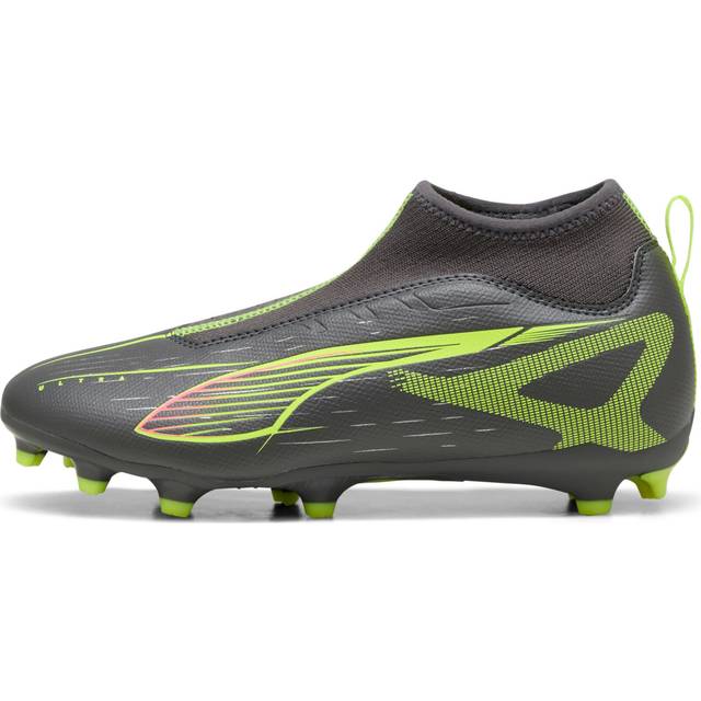 PUMA Ultra 5 Match + Laceless FG/AG Audacity - Matte Aged Silver/Gul/Silver Barn - ['Grå'] (35)
