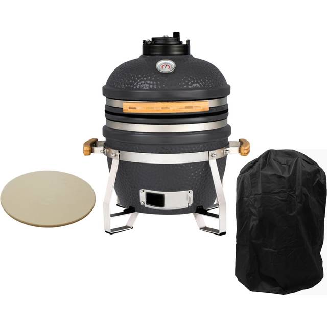 Boss Grill The Egg XS - 15 Inch Ceramic Kamado Style Charcoal Smoker BBQ Grill