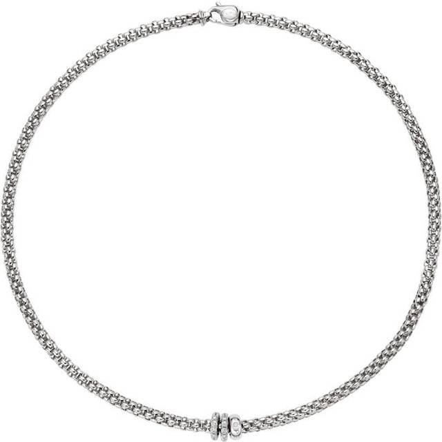 Fope Solo 18ct White Gold 0.56ct Diamond 43cm Necklace