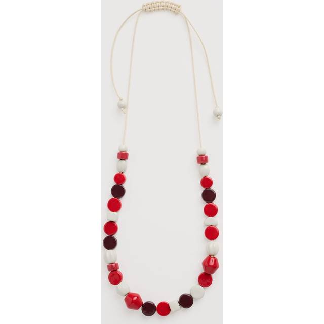 Serravezza Ceramic Bead Necklace - Rich Red Mix