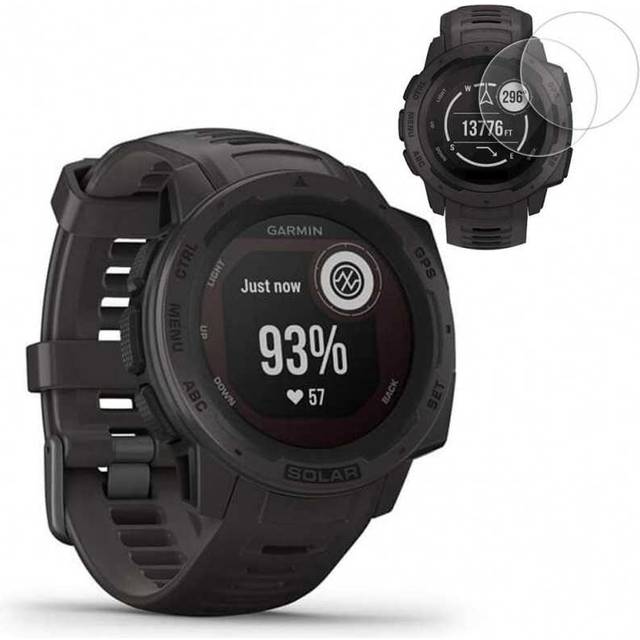 2-PACK Garmin Instinct Solar Härdat Glas 0.2mm 9H 2.5D