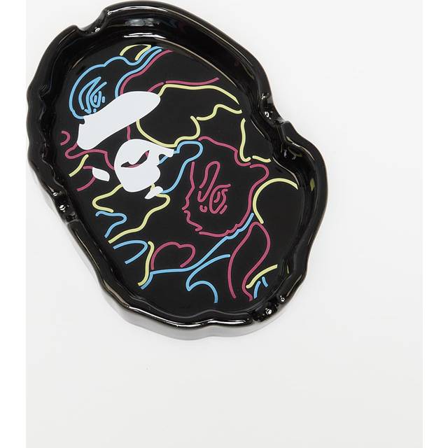 BAPE - A Bathing Ape Neon Camo Ape Head Ashtray (Black - One Size) - Size ONE SIZE