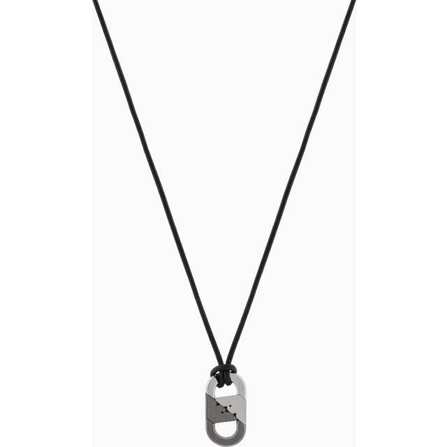 Two-Tone Stainless Steel Pendant Necklace