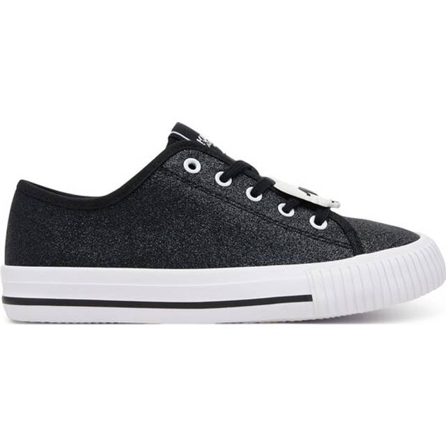 Karl Lagerfeld for boy. Z30562 Black fabric trainers (37), Flat, Laces, Casual, children's fashion