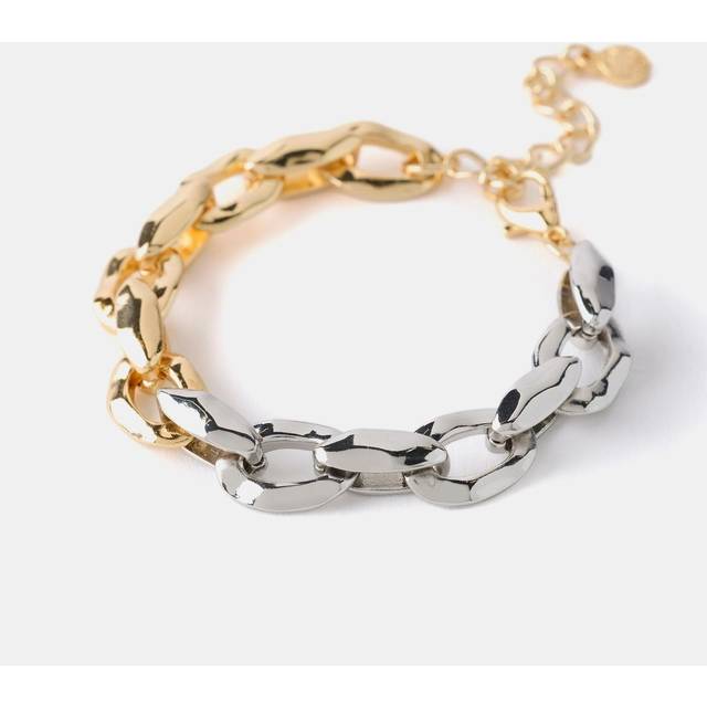 Mint Velvet Mixed Metal Chain Bracelet, Gold/Silver