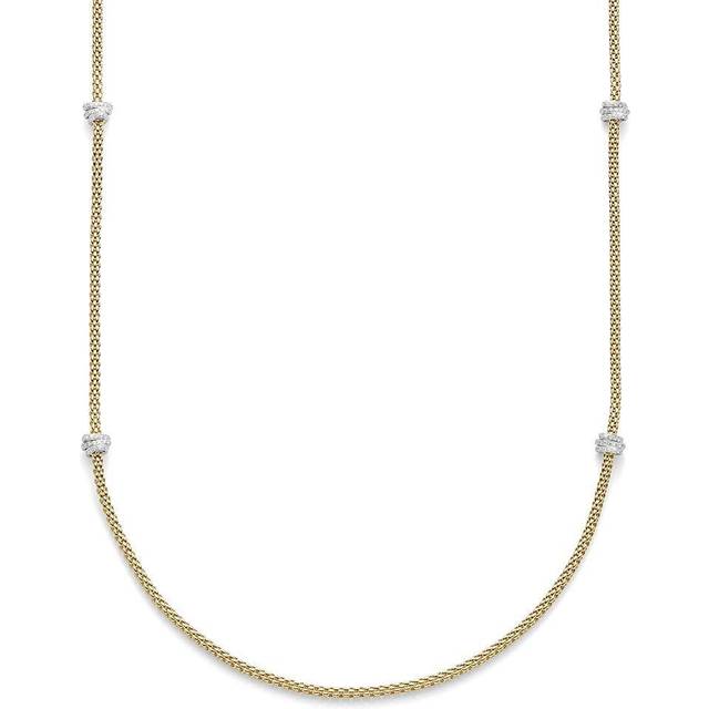 Fope Flex'It Prima 18ct Yellow Gold 1.24ct Diamond 80cm Necklace