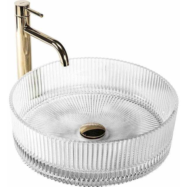 Rea Ingrid Tvättställ badrum Transparent Handfat 400 x 400 x 130 mm Keramik (transparent)