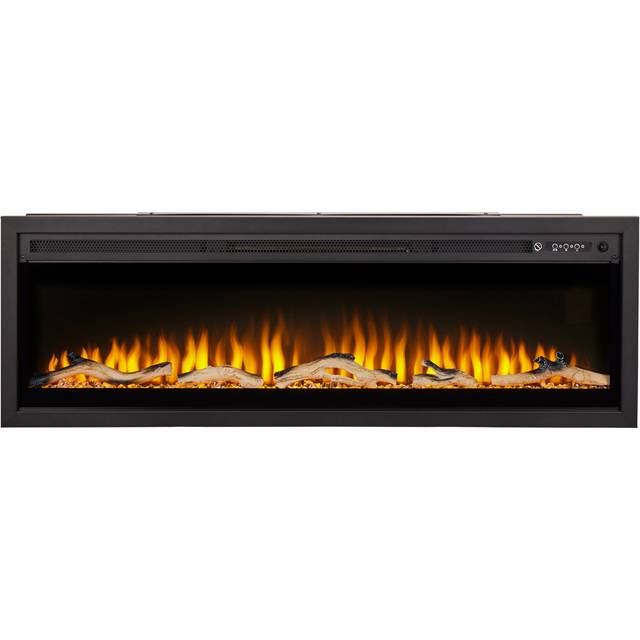 Focal Point Sasanoa Dark Grey Electric Fire 50in 1.5kW - Black - 45.5 x 129.4 x 15.2cm