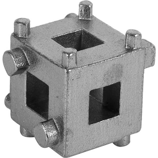 Car Rear Disc Brake Piston Retractor Tool Wind Back Cube Calliper Adaptor Silver