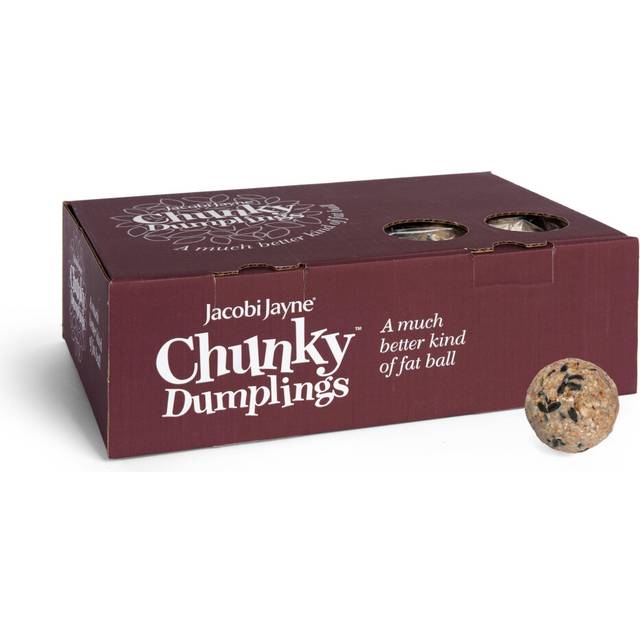 Fat Balls For Wild Birds - Jacobi Jayne Chunky Dumplings Premium Suet Balls - Pack Of 48 x 100g - High Energy Fat Balls Wild Bird Food Feed To