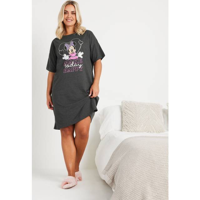 Disney Curve Grey Minnie Mouse 'Make Today Happy' Sleep Tee Nightdress - 30-32