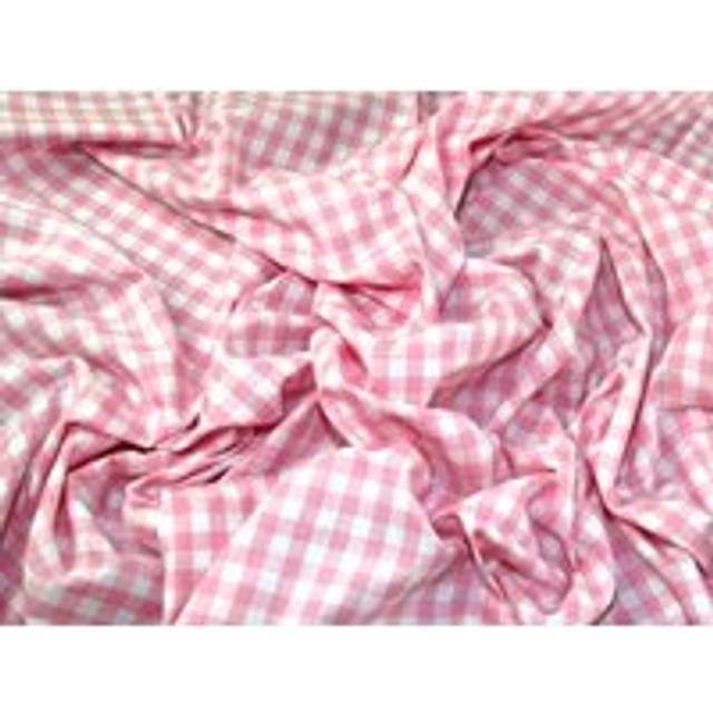 Minerva Core Range 3/8 inch Check Yarn Dyed Cotton Gingham Fabric Baby Pink