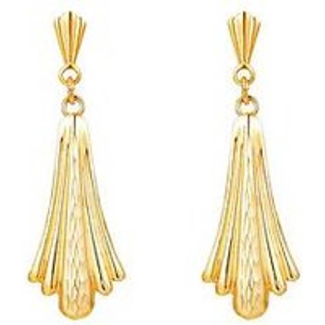 The Love Collection Small fan shaped drop stud earrings, One Colour, Women