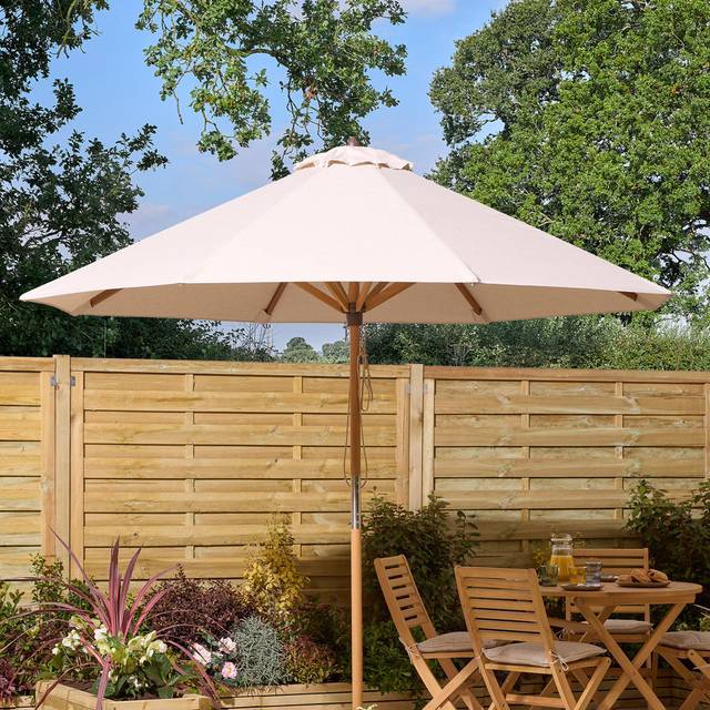Rowlinson Ashdown Wooden Parasol - 2m